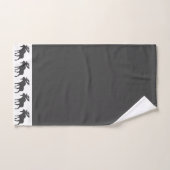 Rustic Wood Walking Moose Charcoal Grey (Serviette à main)