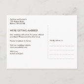 Rustic Wood Weddenschap Save the Date Aankondigingskaart (Achterkant)