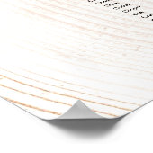 Rustic Wood Wedding Alfabetisch op achternaam Poster (Hoek)