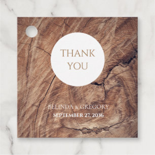 Rustic Wood Wedding Bedankjes Labels