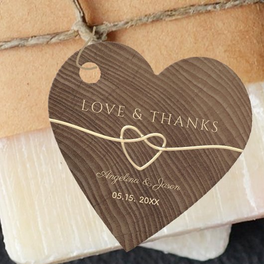 Rustic Wood Wedding Bedankjes Labels