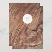 Rustic Wood Wedding Bedankkaart (Voorkant / Achterkant)