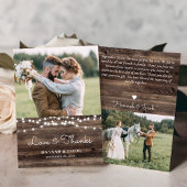 Rustic Wood Wedding Bedankt