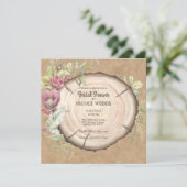 Rustic Wood Wedding Bridal Shower Kaart (Staand voorkant)