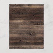 Rustic Wood Wedding Details Informatiekaartje (Achterkant)