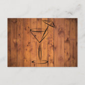  Rustic Wood Wedding Drink Voucher Kaart (Achterkant)