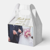 Rustic Wood Wedding Foto Hartelijk dank Bedankdoosjes (Voorkant Zijde)