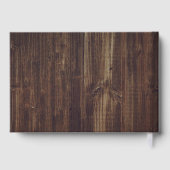Rustic Wood Wedding Guest Book Gastenboek (Achterkant)