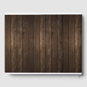 Rustic Wood Wedding Guestbook Gastenboek (Achterkant)