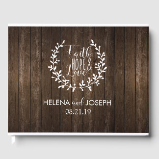 Rustic Wood Wedding Guestbook Gastenboek