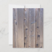 Rustic Wood Wedding Invitations Kaart (Achterkant)