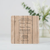 Rustic Wood Wedding Kaart (Staand voorkant)
