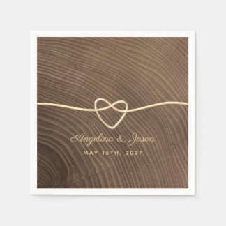 Rustic Wood Wedding Napkins Servet