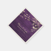 Rustic Wood Wedding Napkins Servet (Hoek)