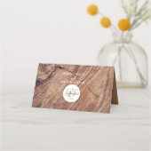 Rustic Wood Wedding Place Card (Achterkant)