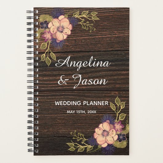Rustic Wood Wedding Planner (Voorkant)