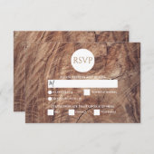Rustic Wood Wedding RSVP-kaarten RSVP Kaartje (Voorkant / Achterkant)