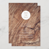Rustic Wood Wedding Save The Date (Voorkant / Achterkant)