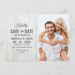 Rustic Wood Wedding Save the Date Decoupage