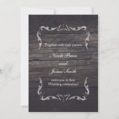 Rustic Wood Western Elegance Romantic Wedding Kaart (Voorkant)
