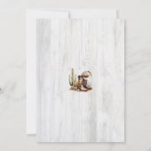 Rustic Wood Westerne thema Thanksgiving Diner Inv Kaart (Achterkant)