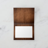 Rustic Wood & White Lace Wedding Bedankkaart (Binnen)