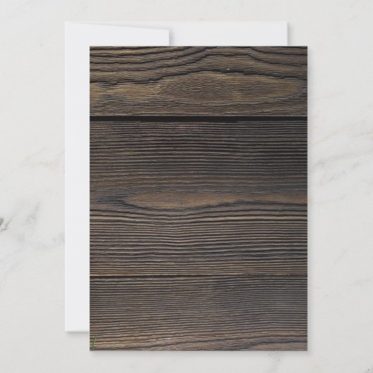 Rustic Wood Winter Vakantie Housewarming Party Kaart (Achterkant)