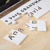 Rustic Wood Worlds Best Grandma Photo Collage Legpuzzel (Zijkant)
