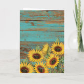 Rustic Wood Yellow Sunflower Abuela Moederdag Kaart (Achterkant)