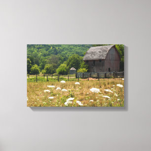Rustic Wooden Barn Canvas Afdruk