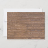 Rustic Wooden Barrel Wedding Uitnodiging (Achterkant)