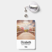Rustic Wooden Bridge in het land Badge (Achterkant met intrekbare clip)