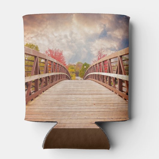 Rustic Wooden Bridge in het Land Birthday Blikjeskoeler (Achterkant)