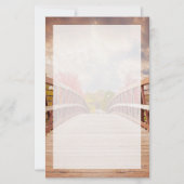 Rustic Wooden Bridge in het land Briefpapier (Voorkant)