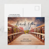 Rustic Wooden Bridge in het land Hartelijk dank Briefkaart (Voorkant / Achterkant)