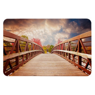 Rustic Wooden Bridge in het land Magneet