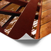 Rustic Wooden Bridge in het land Poster (Hoek)