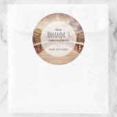 Rustic Wooden Bridge in het land Ronde Sticker (Tas)