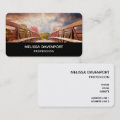 Rustic Wooden Bridge in het land Visitekaartje (Voorkant / Achterkant)