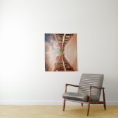 Rustic Wooden Bridge in het land Wandkleed (In situ)