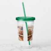 Rustic Wooden Bridge in het Landmonogram Acryl Drinkbeker (Links)