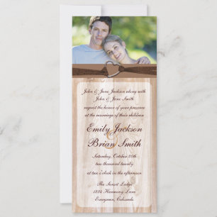 Rustic wooden customizable rack wedding cards kaart