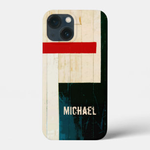 Rustic Wooden Floor Lines and Markings iPhone 13 Mini Hoesje