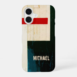 Rustic Wooden Floor Lines and Markings iPhone 16 Hoesje