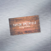 Rustic Wooden Magnetisch Visitekaartje (Voorbeeld)