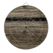 Rustic Wooden Plank Dart Board Dartbord (Voorkant)