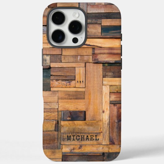 Rustic Wooden Planks Timber, gepersonaliseerde naa Case-Mate iPhone Case (Achterkant)