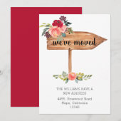 Rustic Wooden Sign We zijn Moved Moving Announceme (Voorkant / Achterkant)