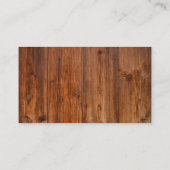 Rustic Wooden  Visitekaartje (Achterkant)