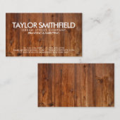 Rustic Wooden  Visitekaartje (Voorkant / Achterkant)